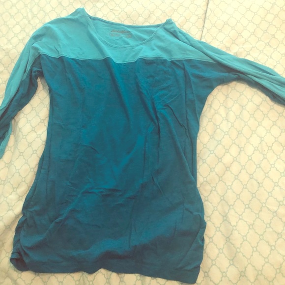 3/4 sleeve two tone women’s shirt - Picture 1 of 2